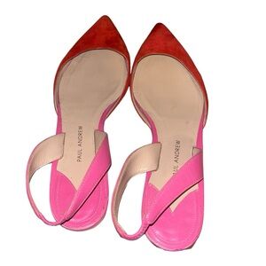 Paul Andrew Slingback Suede Two Toned Flats/Size 39